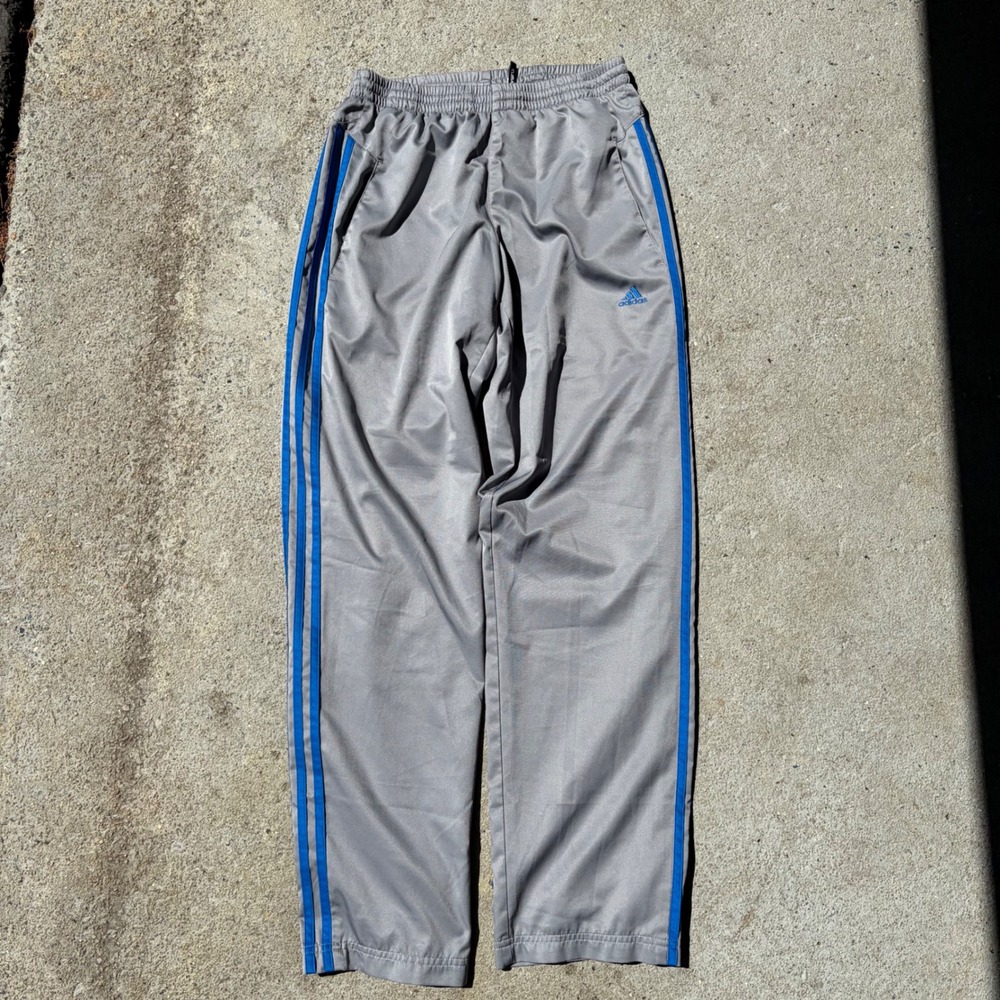 Y2K Adidas Climalite Track Pants Mens Small Blue 3 Stripe ClimaProof Athletic